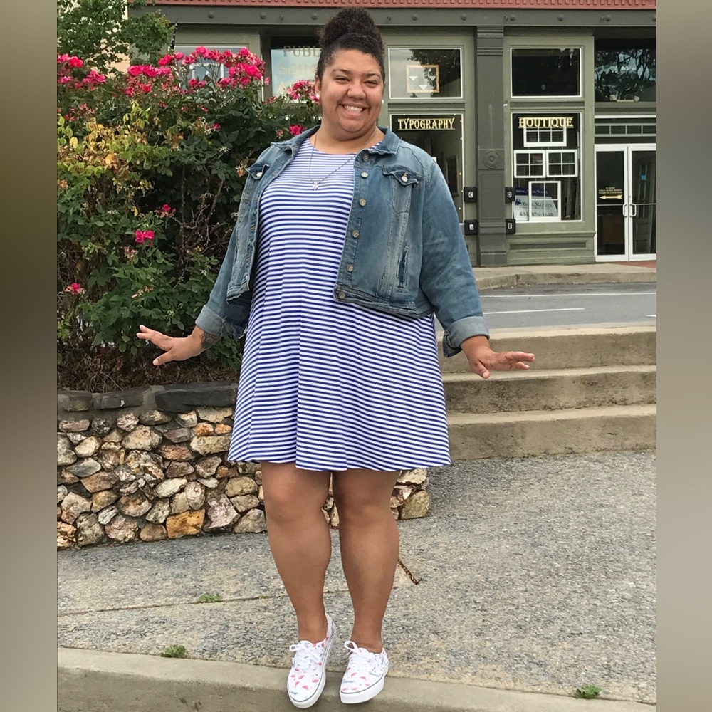 Plus Size Sleeveless Swing Dress